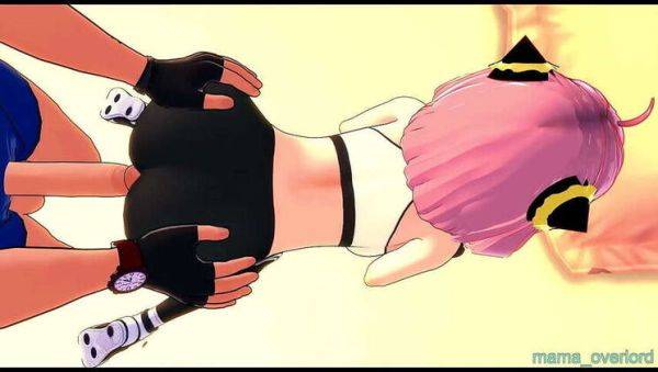 Japanese Anime Hentai: Anya Forger in Masturbation Action with Sports Clothes - porntry.com - Japan on poweredporn.com