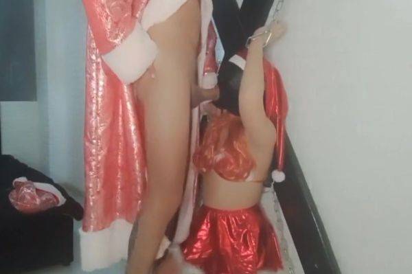 Two Santas Have Met And Are Fighting For Competition - upornia.com on poweredporn.com