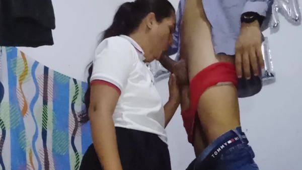 Any One In Student 18+ Rides Dick So That His Stepfather Doesnt Tell Him Who Didnt Attend Classes - upornia.com on poweredporn.com