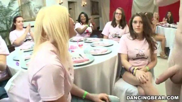 Petite stripper and party goers get down and dirty in a wild dick-sucking orgy - sexu.com on poweredporn.com