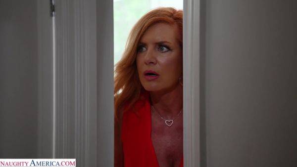 Cougar peeped on black stepson fucking his bae and seduced him later - anysex.com on poweredporn.com