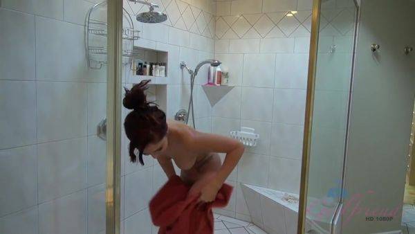 After Her Bath, She Sits Back And Plays With Her Pussy, Giving You An Intimate Look At Her Naked Body - hotmovs.com on poweredporn.com