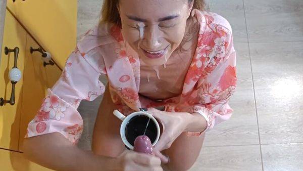 Horny Asian bitch loves to get fucked in anal at the kitchen - anysex.com on poweredporn.com