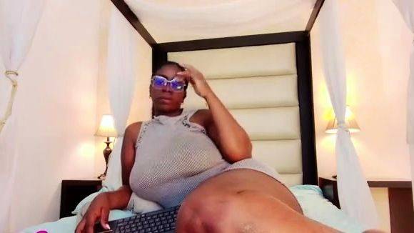 Busty curly brunette with big boobs fucks on couch - drtuber.com on poweredporn.com