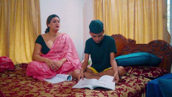 Desi Stepmom Taught Her Stepson How To Do Sex While He Was Studying (hindi Audio) - desi-porntube.com - India on poweredporn.com
