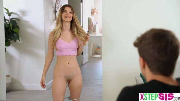 Petite teen Molly Little dares stepbrother with big cock to fuck her - porntry.com on poweredporn.com