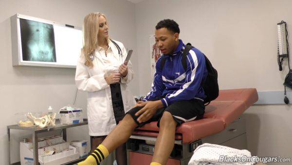 Aroused MILF doctor craves young black's huge dick for some naughty fun - hellporno.com on poweredporn.com