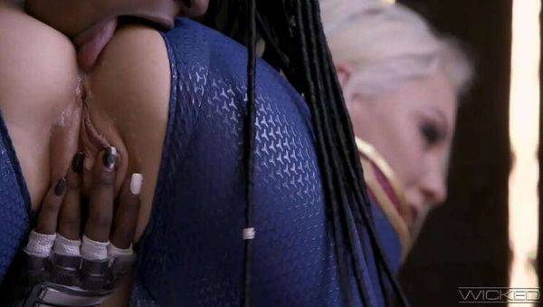 Wicked - Captain Marvel's Alternate Reality Black Self Squirting Scene with Ana Foxxx & Kenzie Taylor - porntry.com on poweredporn.com