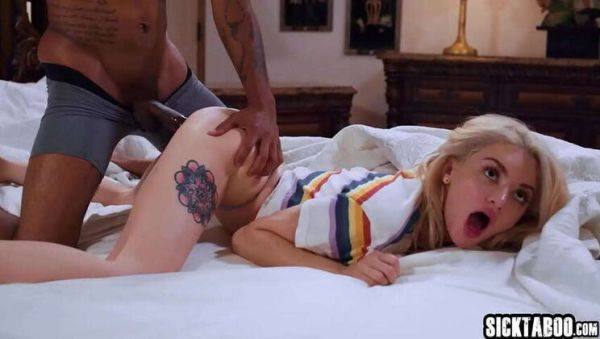 Petite teen Lola Fae's tiny tits bounced in interracial hardcore after a blowjob - porntry.com on poweredporn.com