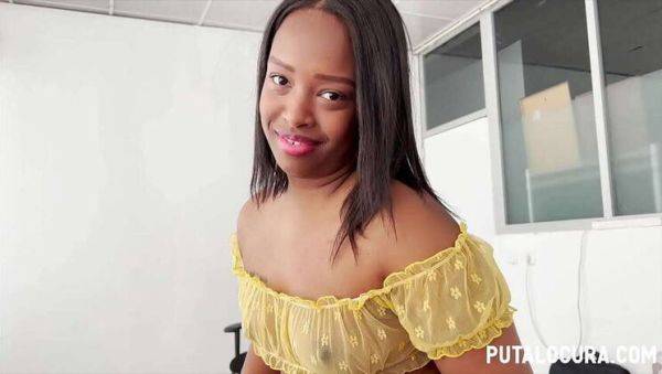 Ebony Cutie Paris Chats with Torbe & Swallows Cum - porntry.com on poweredporn.com