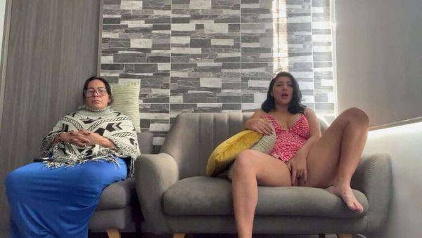 I desire to finger my soaked pussy to orgasm with a squirt, while my step grandma is nearby - porntry.com on poweredporn.com