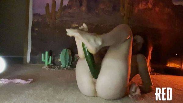 Redhead Amateur Rides Long Cucumber in Solo Scene - xxxfiles.com on poweredporn.com