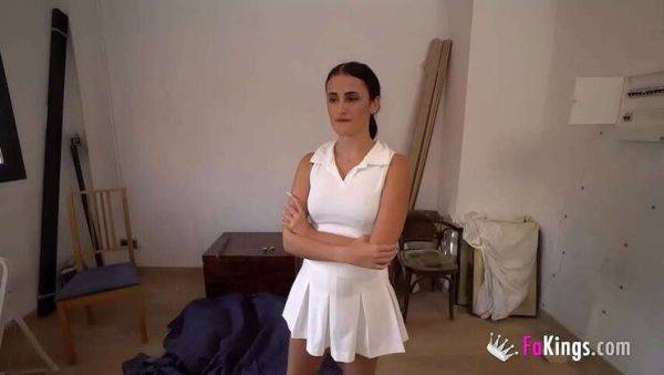 Coed with a curvy figure gets seduced by an older man and takes his big cock - porntry.com - Spain on poweredporn.com