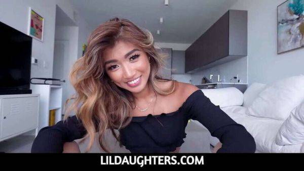 Adorable Stepdaughter Gives Blowjob to Stepfather for Cash - porntry.com on poweredporn.com