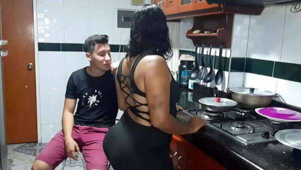 Stepmother Miller Palmas's Pussy Cravings in the Kitchen: A Horny Encounter - xxxfiles.com on poweredporn.com