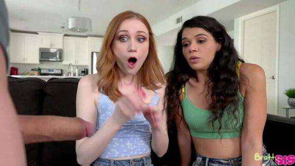 A Dick Can Loosen Up Stepsisters Harley and Scarlet Skies - porntry.com on poweredporn.com