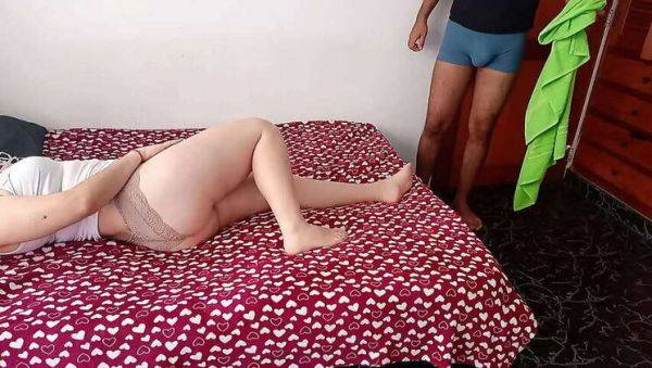 By mistake, I walked into my friend's wife's room, finding her in lingerie: I took advantage of our isolation and fucked her, leading to an intense orgasm - porntry.com on poweredporn.com