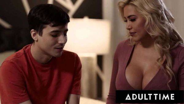 Hot Blonde Stepmom Caitlin Bell Initiates Her Stepson Ricky Spanish in Risqué First-Time Encounter - porntry.com - Spain on poweredporn.com
