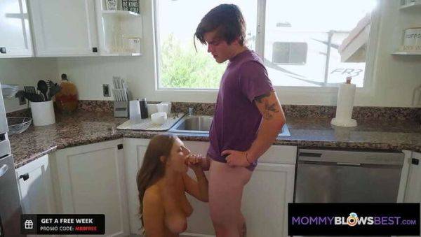 New Stepmom Kenzie Love: My Big-Busted Blonde MILF Sucks Me Off for Success - porntry.com on poweredporn.com