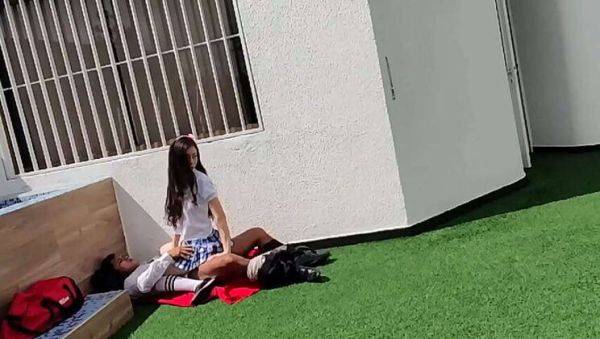 Young Male Students Caught on Camera Having Sex on School Terrace - xxxfiles.com on poweredporn.com
