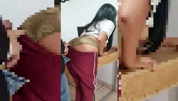 Authentic teen: Classroom quickie & cock-sucking. Latina student with big ass in public, sexy lingerie & school uniform. - veryfreeporn.com on poweredporn.com