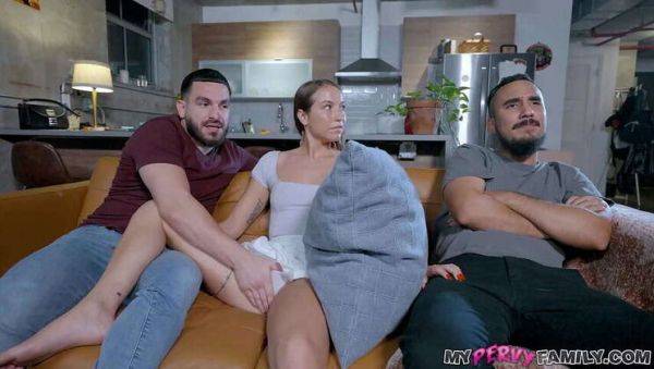 Fooling Around with My Steamy Step-Sister, While Her Husband Sleeps Next to Her - Violet Reign - MyPervyFamily - veryfreeporn.com on poweredporn.com