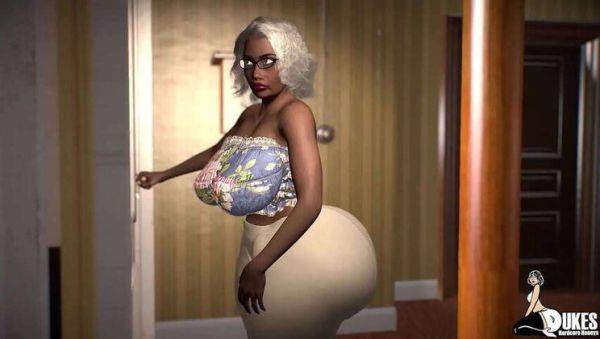 MILF Shanice Luv Takes a Big Black Cock on Her Home Staircase - veryfreeporn.com on poweredporn.com