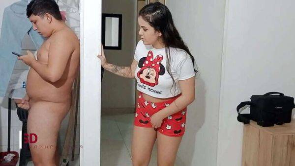 Stepmom Melanie Caceres Assists with Hand Job - veryfreeporn.com on poweredporn.com