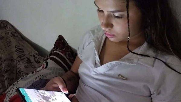 I Invited My Stepsister for a Movie and Ended Up Cumming on Her Back (Part 1) - veryfreeporn.com - Colombia on poweredporn.com