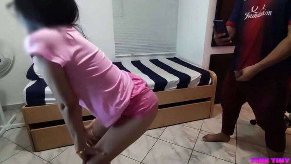 Pink-loving babe desires assistance for her seductive TikTok clip, featuring lingerie and lustful moves - veryfreeporn.com on poweredporn.com