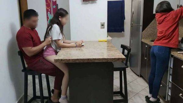 My Mischievous Lover's Craving: Devouring Food while Perched on a Horny Guy's Legs, as His Wife Watches - veryfreeporn.com - Indonesia on poweredporn.com