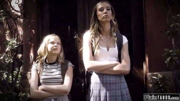 PlainTaboo.com: Rival Teens Share a Tutor in a Naughty Threesome - veryfreeporn.com on poweredporn.com