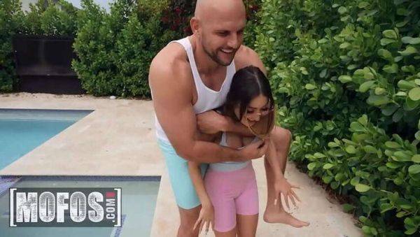 Violet Gems Savorings JMac's Hard Cock, Poolside Then Roughly Fucked Indoors - Mofos - xxxfiles.com on poweredporn.com