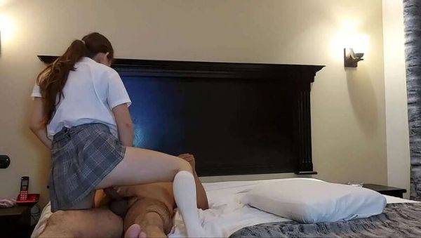 Authentic amateur footage: Old man with a young Latin student! A real 18-year-old teen, petite and skinny, in a student uniform! Not fake, homemade video, featuring natural tits and hot colle - porntry.com on poweredporn.com