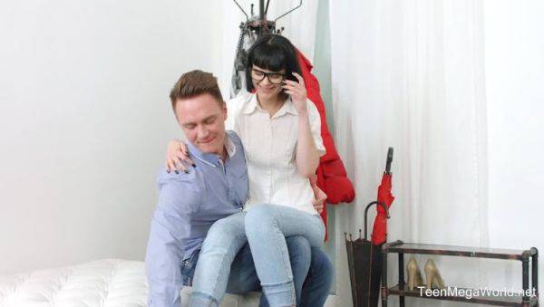 Lovers get their mutual satisfaction in the hall - porntry.com on poweredporn.com