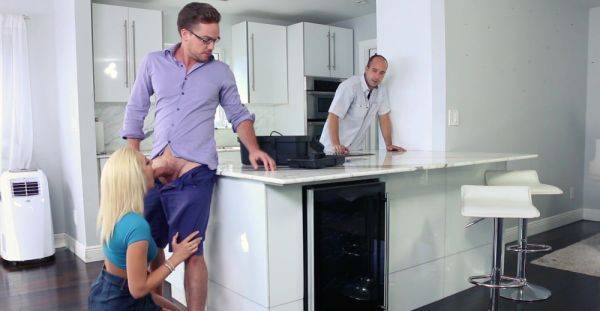 Dashing blonde beauty worships cock in out of this world kitchen perversions - xbabe.com on poweredporn.com