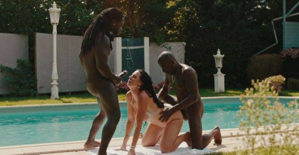 Alluring wife enjoys pair of hard black cocks in backyard cheating MMF - xbabe.com on poweredporn.com