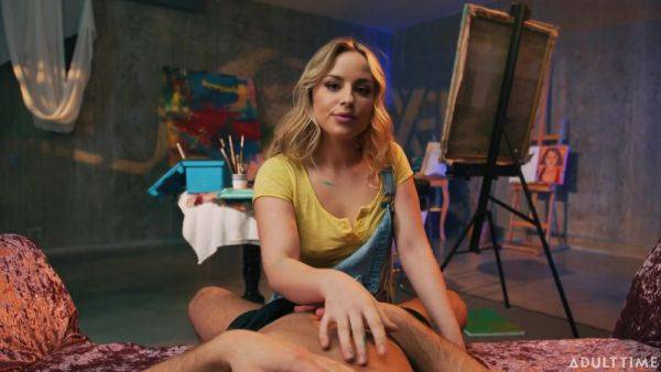 A Girl And Her Canvas - videomanysex.com on poweredporn.com