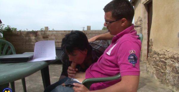 Strong cock makes granny swallow after surreal cam sex - alphaporno.com on poweredporn.com