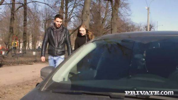 Teen Adel Bye rents a hotel room with her man - porntry.com - Russia on poweredporn.com