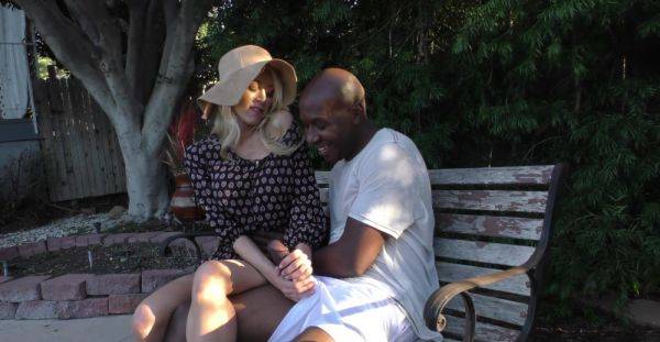 Busty blonde MILF ends generous black perversion with facial - xbabe.com on poweredporn.com