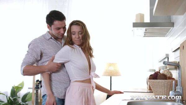 Sexy Teen gets Horny in Kitchen - porntry.com - Russia on poweredporn.com