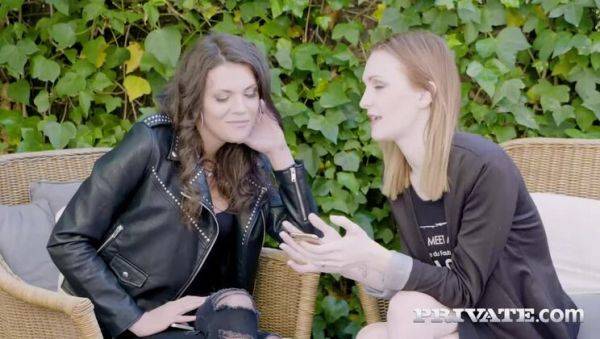 Belle Claire and Verona Sky on Stockings In Hot Trio - porntry.com - Russia on poweredporn.com