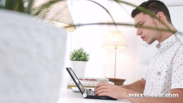 Candy, Teen redhead fucks until her ass is sticky - porntry.com - Russia on poweredporn.com