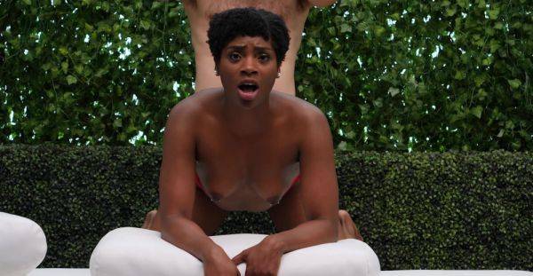 Ebony babe casts for porn the hard way until sperm blasts on her fine ass - alphaporno.com on poweredporn.com