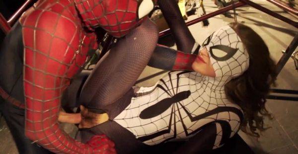 Spiderman gives his bitch the tool she needs to reach unique anal orgasms - alphaporno.com on poweredporn.com
