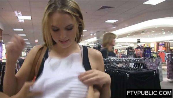 Keira Nicole Flashes Her Pussy in Risky Mall Adventure - xxxfiles.com on poweredporn.com