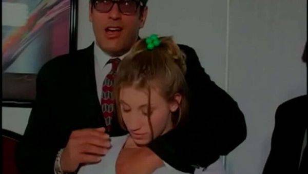 Young Blonde Teen Gets Double Penetrated in Rough Anal Threesome - veryfreeporn.com on poweredporn.com