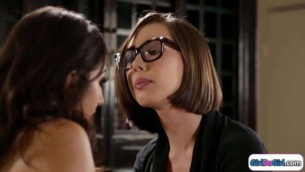 Boss Makes Employee Strip Out of Tight Dress - Lesbian Office Seduction with Jenna Sativa & April O'Neil - porntry.com on poweredporn.com