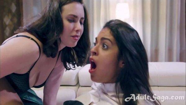 18-Year-Old Virgin Teen Casey Calvert Loses It in First-Time Threesome with Vienna Black - porntry.com on poweredporn.com